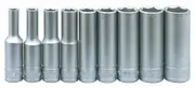 Teng M1407 - Deep Socket Set 1/4" Drive 9 Piece Metric - 6 Point