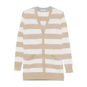 [Max Mara] Max Mara Virgin Wool Cardigan M WHITE/NEUTRALS