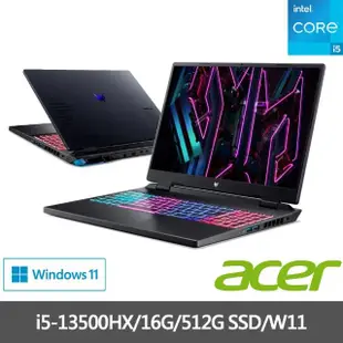 【Acer 宏碁】Office2021組★16吋i5 RTX4060電競筆電(Predator/PHN16-71-56ZU/i5-13500HX/16G/512G/W11)