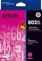 Epson 802XL Magenta Ink DURABrite - WF-4720, WF-4740; WF-4745