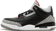 [Jordan] Men's Air 3 Retro OG, Black/FIRE RED-Cement Grey, 9 M US