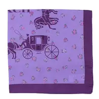 在飛比找momo購物網優惠-【COACH】經典花卉馬車蠶絲方巾/絲巾/圍巾(紫色)