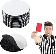 12 Pairs 2 Inch Round Hook and Loop Dots Referee Adhesive Loop Tape Self Sticky Circle Double Sided Fasteners Black Nylon Self Adhesive Dots for Home Office