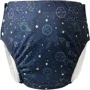 Generic Adult Cloth Diaper Washable Nappy Cover Adjustable Buckle Side Reusable Soft Material Quick to Dry Breathable Leakproof, Spaceman XXL