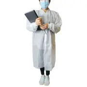 Disposable Lab & dust coat, Ctn of 100, White/Blue, M-4XL, PPE Supplier