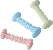 Rubber Dog Chew Toys Dog Molar Training Toothbrushes Teeth Cleaning Toy Small Dogs Brushing Stick Pets Supplies Big Puppy Toys cleaning expends energy grinding teeth (Color : Pink Green Blue 3Pcs)