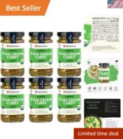 Organic Thai Green Curry Paste - Vegan & Gluten-Free, Pack of 6 (3.53oz each)