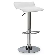 Leick Home Adjustable Height Swivel Stool with Chrome Base, Set of 2, White