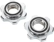 YARNOW 2pcs Barbell Lock Collars for Dumbbells Anti-Skid Nut Clips Secure Weightlifting Accessories for Safe and Quick Adjustments Fitness Workouts
