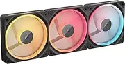 CORSAIR iCUE Link LX120-R RGB 120mm PWM Reverse Fans – Triple Fan Kit – Low-Noise, CORSAIR Magnetic Dome Bearing, Dual Light Loops, CORSAIR QuikTurn™ Screws, Zero RPM Mode – Black