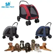 Foldable X-Large Dog Pet Mobile Stroller Pram Holds up to 55KG Heavy Duty