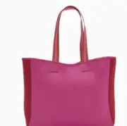 Summersalt Neoprene Beach Tote in Pink/Red New with Tags