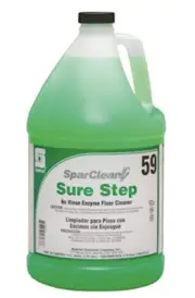 Spartan Floor Enzyme Cleaner, Sure Step, Clean Scent, 1 Gallon/Jug, 4 Jugs