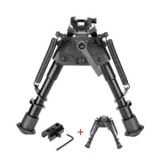 6-9" Harris Style Bipod Heavy Duty 50 Degree Swivel Tiltable Pivot with Adapter