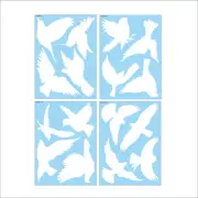 Bird -Collision Window Stickers White Removable Electrostatic Glass4273