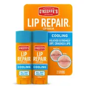 O'Keeffe's Cooling Relief Lip Repair Lip Balm for Dry, Cracked Lips, Stick