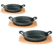 Pyrolux Pyrocast Oval Gratin with Maple Tray - 17x12.5cm