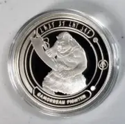Star Wars The Mandalorian Gamorrean Fighter Silver Plated Coin with case + BONUS