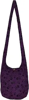 [All Best Thing] Skull Bohemian Boho Hobo Hippie Gothic Crossbody Bag Purse 33" Black