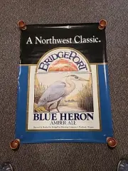 Blue Heron Amber Ale Vinyl Beer Banner Sign Bridegeport Brewing 46x34