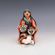 NATIVE AMERICAN JEMEZ POTTERY STORYTELLER BY CAROL LUCERO GACHUPIN