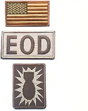 [YOYUMI] Tactical Morale Patches Three-Piece Armband EOD Bomb Patch Embroidery Patch Hook and Loop Morale Badge