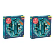 2x 300pc Mudpuppy Octagon Jigsaw Puzzle 51x51cm Ocean Life Kids Play Game 7y+