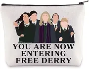 [WZMPA] Funny Derry Friend Cosmetic Bag Erin & Michelle & Clare & Orla & James Fans Gift You Are Now Entering Free Derry Makeup Zipper Pouch Bag, Entering Free, Cosmetic Bag