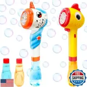 2 Pack Lighted Easter Automatic Bubbles Wand Machine Toys for Toddler Kids Gi