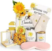 VivaJoy Sunflower Gifts for Women, Birthday Hampers Pamper Gifts for Her, Get Well Soon Gifts for Women Relaxation Bath Set Christmas Gifts for Mum, Wife, Best Friends, Sister, Daughter