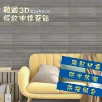 在飛比找momo購物網優惠-【Magicfix】韓國原裝3D立體條紋壁貼_56cm*28