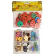 Button Lot Crafting Sewing Multicolor Neutral Bright Metallic Jeweltone Crafts
