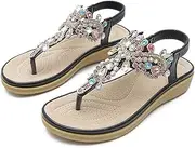 [XUEMML] Women's Arch Support Back Strap Sandals Women Flip Flop Soft，Women's Ankle Strap Rhinestones Flat Sandals，Beach Flip Flops For Womens Open Toe Sandals