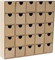 Décopatch - Ref HD018O - Multi-Drawer/Advent Calendar - Papier Maché Object to Decorate - 5 x 25 x 25cm - Decorate with Décopatch Papers & PaperPatch Glue, Glitter, Paints