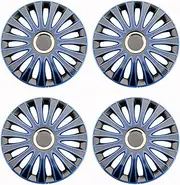 4PCS Car Universal Wheel Cover Hubcap R14 R15 R16 Inch Replacement Hub Caps Wheel Rim Cover Tire Accessories Snap On SUV Truck(R16 Black Blue)