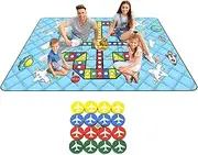 Outdoor Play Mat | Waterproof Outdoor Blanket,Foldable Multifunctional Chess Carpet Mat with Chess Pieces for Family Party Board Game for Beach Camping