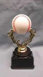 baseball trophy color ball weighted black base