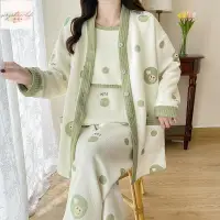 在飛比找樂天市場購物網優惠-|哺乳裝 月子服冬季月子服三件式產婦家居服懷孕期11月份冬天