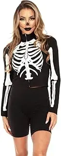 [Tipsy Elves] Women's Long Sleeve Skeleton Shirt - Skeleton Halloween Costume