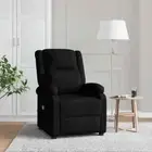 vidaXL Wing Back Massage Chair Black Fabric 2BB