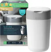 Twist and Click Advanced Nappy Bin with 1 Refill Cassette Locks in Odours White