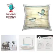 Three Sandpipers Walking Beach Coast Design by Paul Brent Throw Pillow, 18 x ...