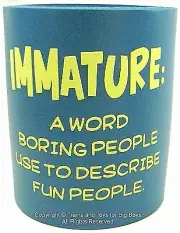 DRINK COOLER IMMATURE A WORD BORING Cool Foam Insulator Cold Beer Soft Drinks I