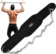 Ancsttu Dip Belt - Gym Lifting Pull Ups Belt with Steel Chain,Exercises Tool, Training Equipment, Fitness Accessories for Men and Women
