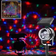 Solar Powered Star Light Projector Waterproof Outdoor Holiday Decor Laser Light