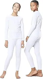 [orbiz] Kids Thermal Base Layer Set Winter Warm Underwear Full Set Long John Bottom and Long Sleeve Top