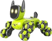 Remote Control Robot Dog, 2.4GHz RC Dog Toy, Electronic Pet Toy,8 Wheels Interactive Music and Lights with Remote Control Walking Dancing for Kids 6+ Kids Boy Girl