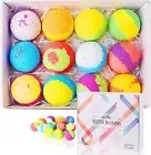 Bath Bombs 12 bath bombs for women with Natural Essential Oil Rich Fizz Bubbles