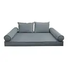 STYLE V1 Twin Velvet Contrast Indoor Daybed Mattress Pillow |COVER ONLY| AD347