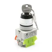 10A 660V 4 Terminal Latching 2 Position NO+NC DPST Rotary Switch w 2 Key